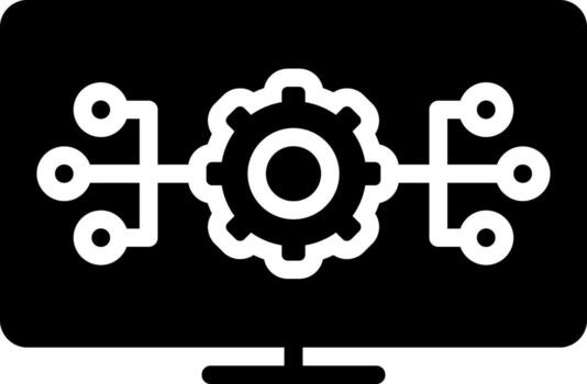 solid icon for computation vector