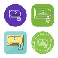 medical certificate Line icon vector