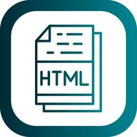 Html File Format Vector Icon Design
