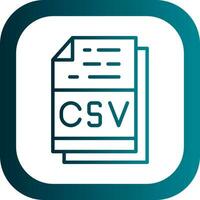 Csv File Format Vector Icon Design