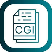 Cgi File Format Vector Icon Design