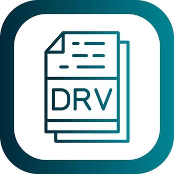 Drv File Format Vector Icon Design