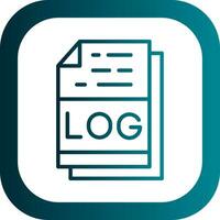 LOG File Format Vector Icon Design