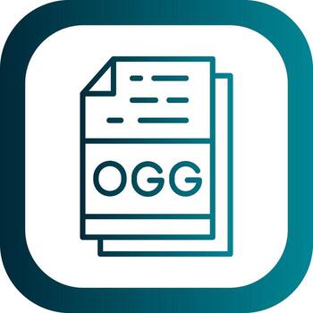 Ogg File Format Vector Icon Design