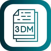 3dm File Extension Vector Icon Design