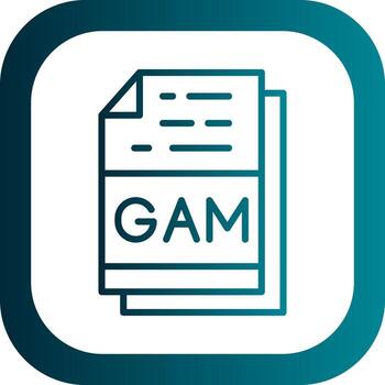 GAM File Format Vector Icon Design