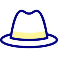 conception d'icône de chapeau fedora png