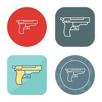 icono de línea de pistola vector