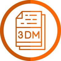 3dm File Extension Vector Icon Design