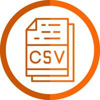 csv archivo formato vector icono diseño