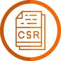 CSR File Format Vector Icon Design