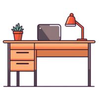 desk illustration ai generative png