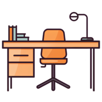 bureau illustration ai génératif png