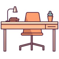 desk illustration ai generative png