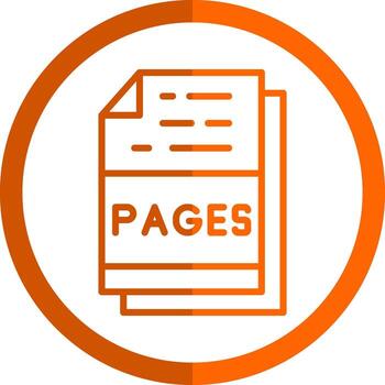 Pages File Format Vector Icon Design
