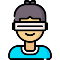 diseño de icono de gafas vr png