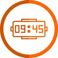 Digital clock Vector Icon Design