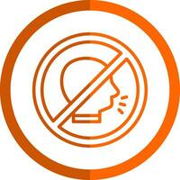 No shouting Vector Icon Design