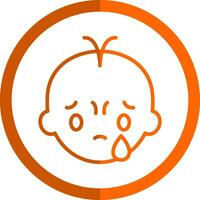 Crying Vector Icon Design