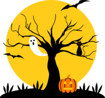 Halloween nuit avec fantôme png