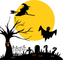 Halloween nuit avec fantôme png