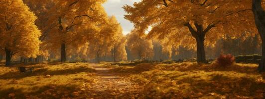 autumn scene. AI generated photo