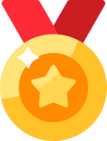 Gold medal award star award icon png