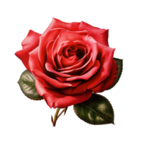 natürlich rot Rose Blume ai generativ png