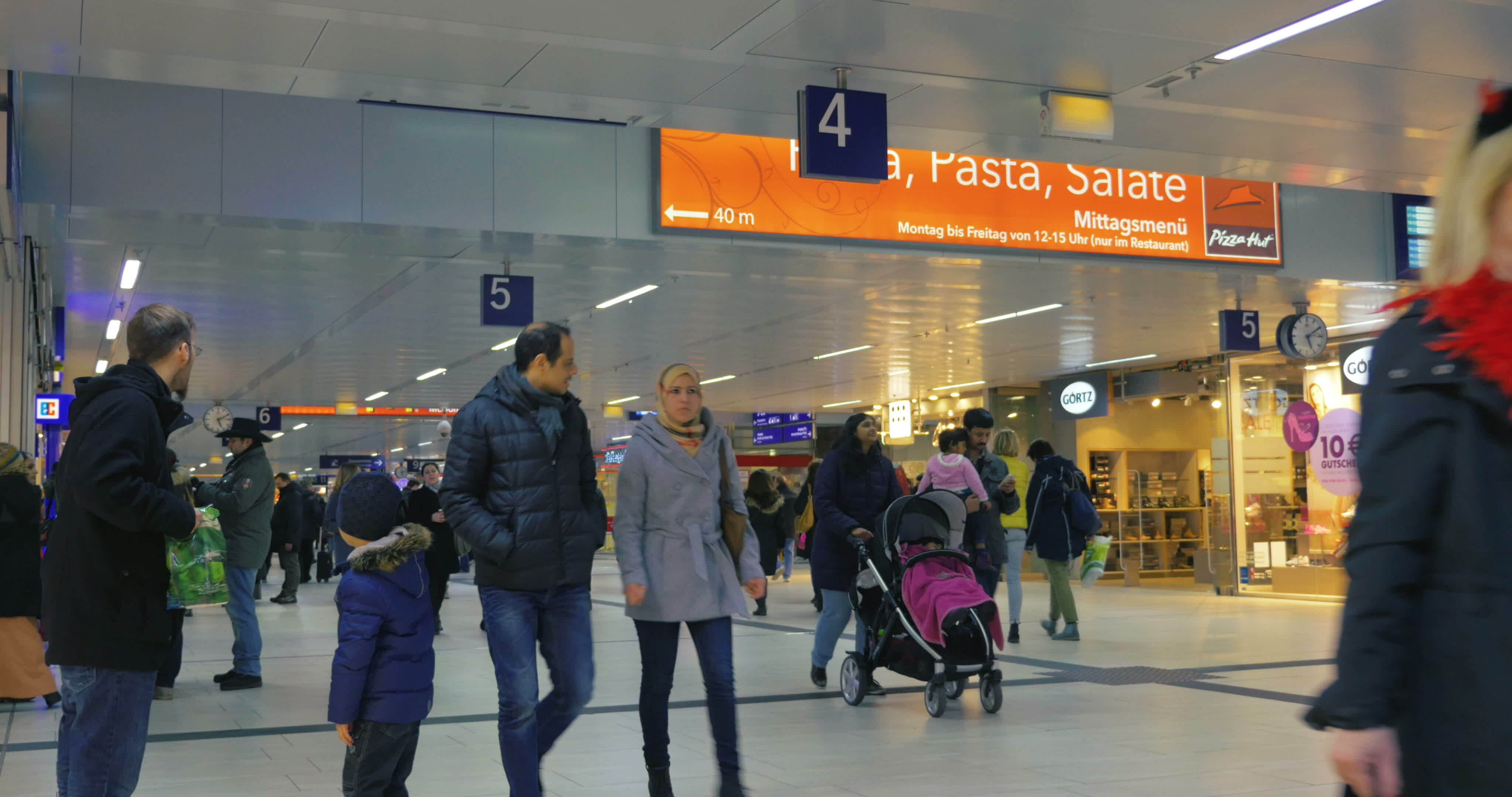 People Traffic in Underground Walkway 29199446 Stock Video at Vecteezy
