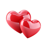 Glossy Red Heart For Valentines Day Or Valentine Love Sticker ai generative png