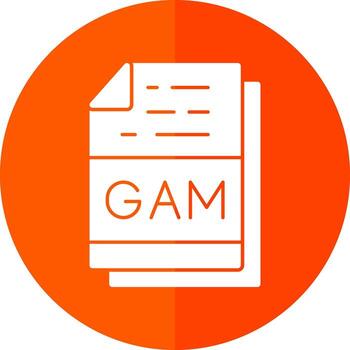 GAM File Format Vector Icon Design