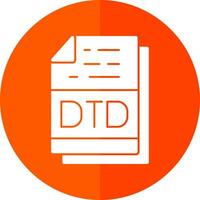 Dtd File Format Vector Icon Design
