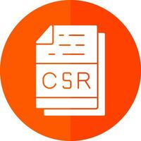 CSR File Format Vector Icon Design