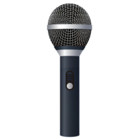 microphone illustration ai generative png