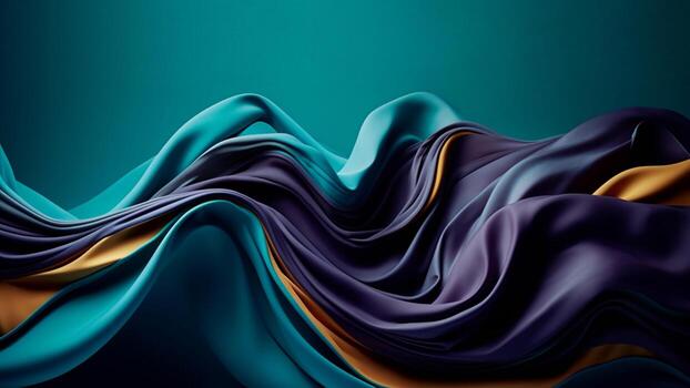generative AI. Dynamic and colorful fabric blown in the wind, creating a beautiful and flowing artwork in the backdrop photo