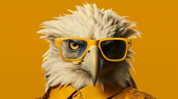 Generative AI, Cool Eagle A Majestic Avian with Style photo