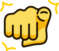 index pekande ikon emoji klistermärke png