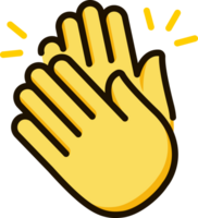 klatschen Hände Symbol Emoji Aufkleber png