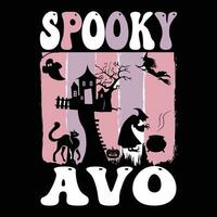 Halloween t-shirt design ,spooky t-shirt design vector
