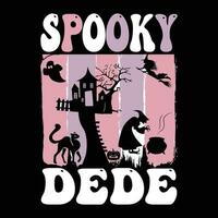 Halloween t-shirt design ,spooky t-shirt design vector