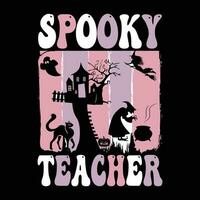 Halloween t-shirt design ,spooky t-shirt design vector