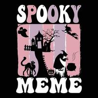 Halloween t-shirt design ,spooky t-shirt design vector