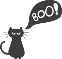 black cat on halloween, halloween festival elements. png