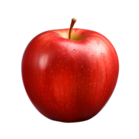 Red Apple No Background Applicable to any Context Perfect for Print on Demand Merchandise AI Generated png