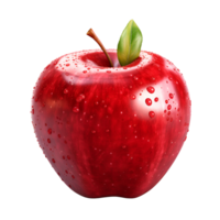Red Apple No Background Applicable to any Context Perfect for Print on Demand Merchandise AI Generated png
