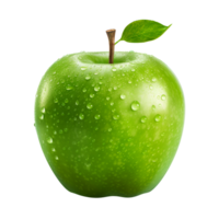 Fresh Green Apple No Background Applicable to any Context Perfect for Print on Demand Merchandise Ai Generated png