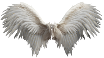 Realistic Style Angel's Wings No Background Perfect for Photograph Backdrop Ai Generated png