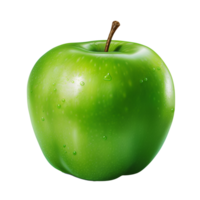 Fresh Green Apple No Background Applicable to any Context Perfect for Print on Demand Merchandise Ai Generated png