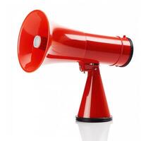 Megaphone on white background. photo