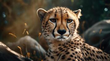 Cheetah. Generative AI photo